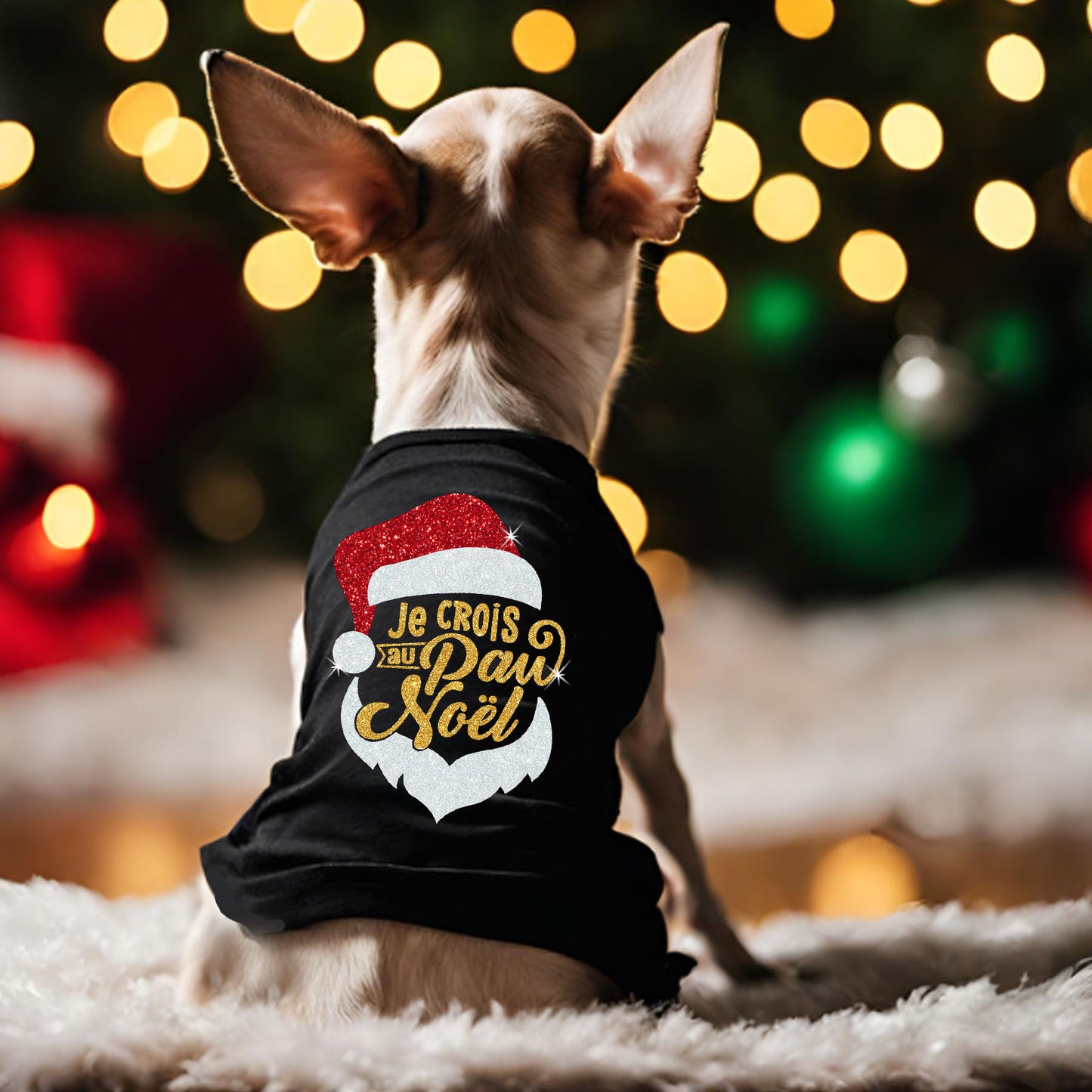 Je crois au PawNoël, t-shirt pour chien