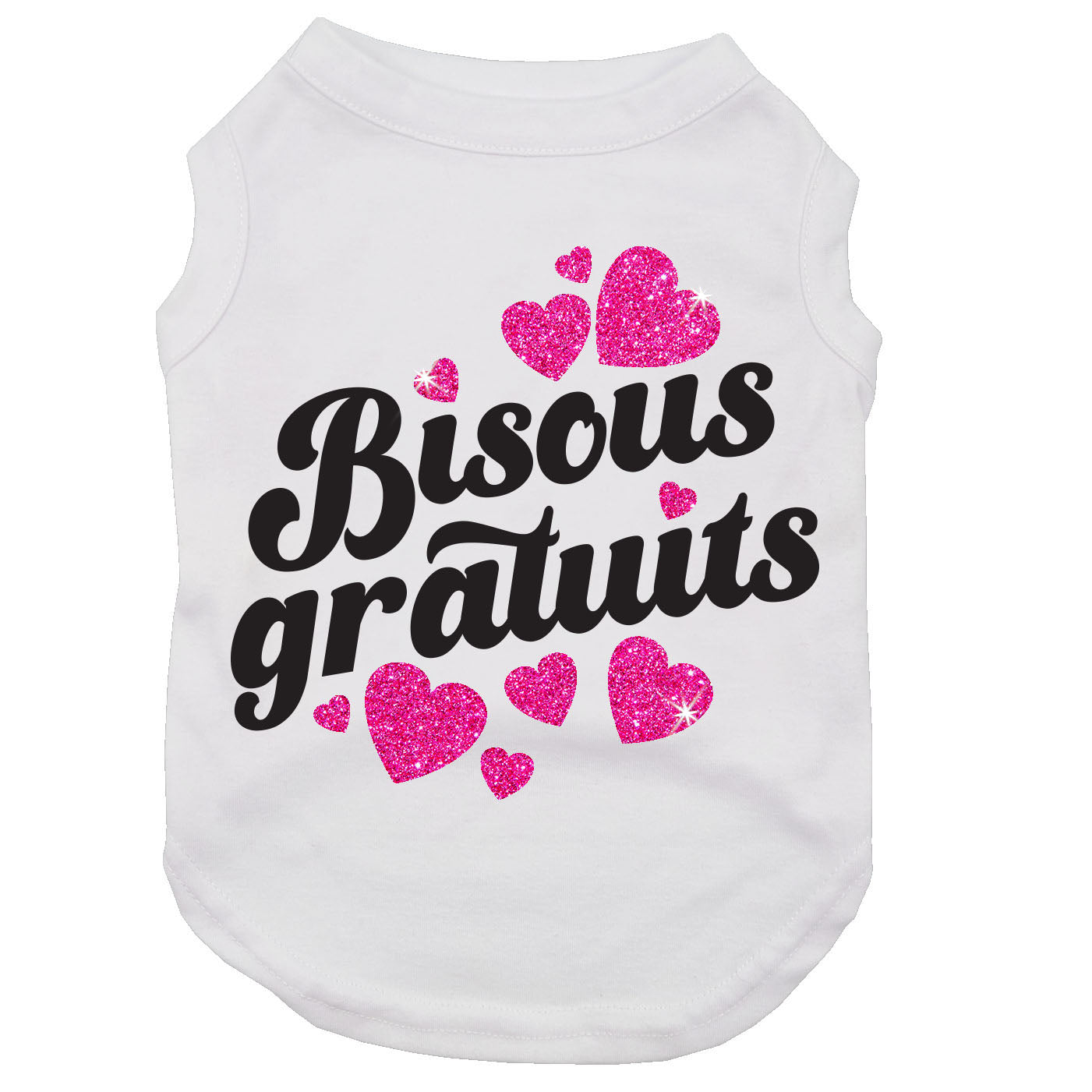 Bisous gratuits, t-shirt pour chien