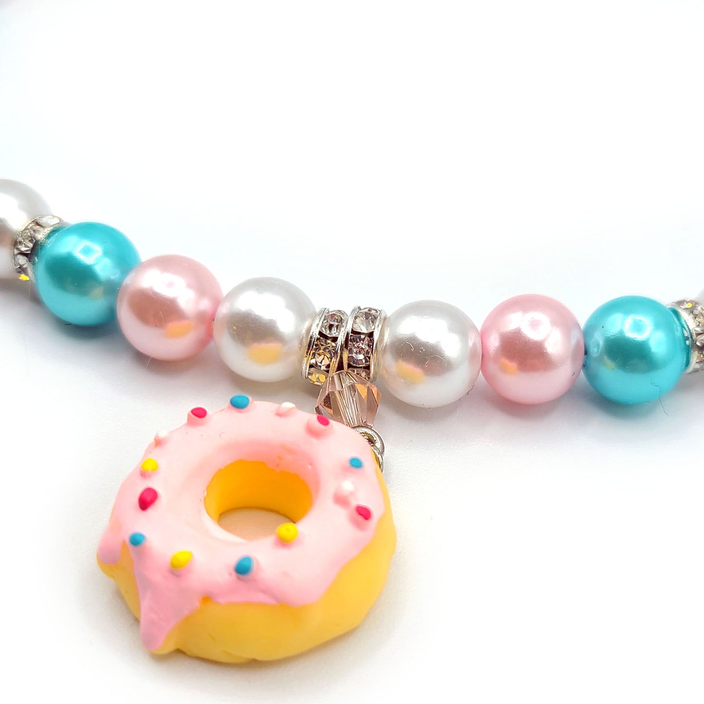 Collier de perles pendentif beigne, pour chien