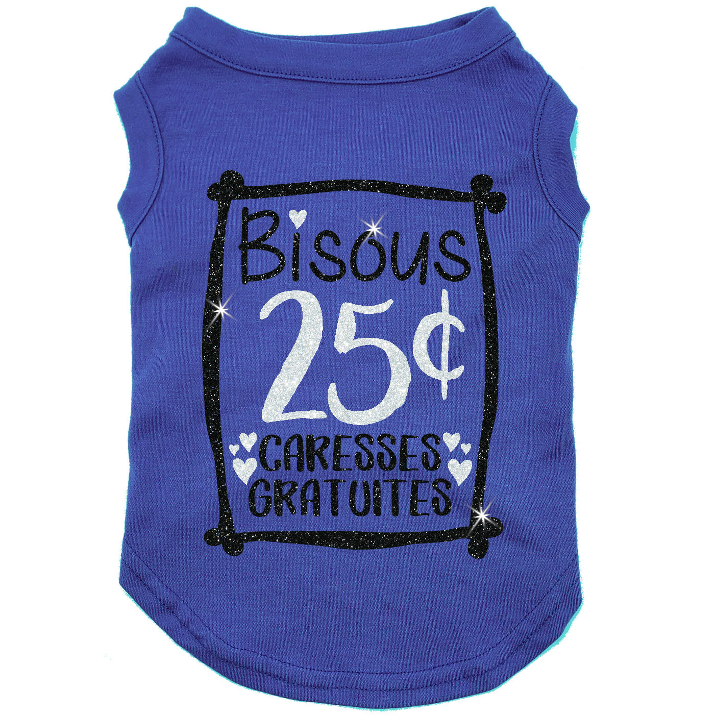 Bisous 25 sous, t-shirt pour chien