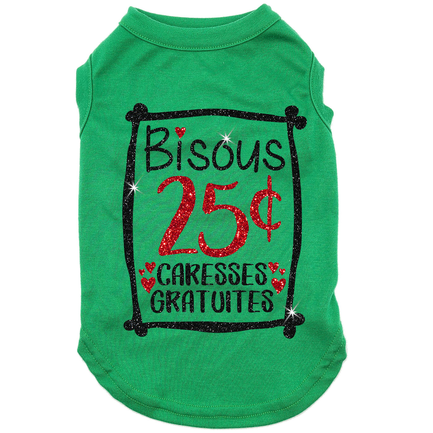 Bisous 25 sous, t-shirt pour chien
