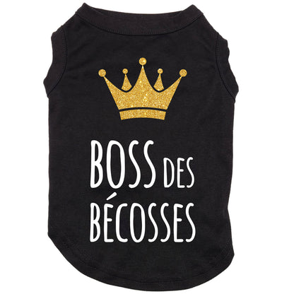 Boss des bécosses, t-shirt pour chien