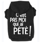 C'est pas moi qui ai pété, t-shirt pour chien