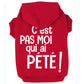 C'est pas moi qui ai pété, t-shirt pour chien