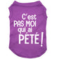 C'est pas moi qui ai pété, t-shirt pour chien