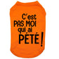 C'est pas moi qui ai pété, t-shirt pour chien