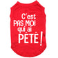 C'est pas moi qui ai pété, t-shirt pour chien
