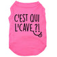 C'est qui l'cave, t-shirt pour chien