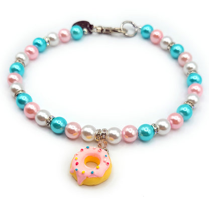 Collier de perles pendentif beigne, pour chien
