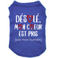 Désolé, mon cœur est pris, t-shirt pour chien