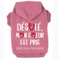 Désolé, mon cœur est pris, t-shirt pour chien