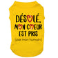 Désolé, mon cœur est pris, t-shirt pour chien