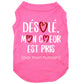 Désolé, mon cœur est pris, t-shirt pour chien