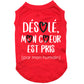 Désolé, mon cœur est pris, t-shirt pour chien