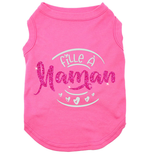 Fille à maman, t-shirt pour chien