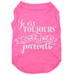 Je vis toujours chez mes parents, t-shirt pour chien