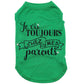 Je vis toujours chez mes parents, t-shirt pour chien