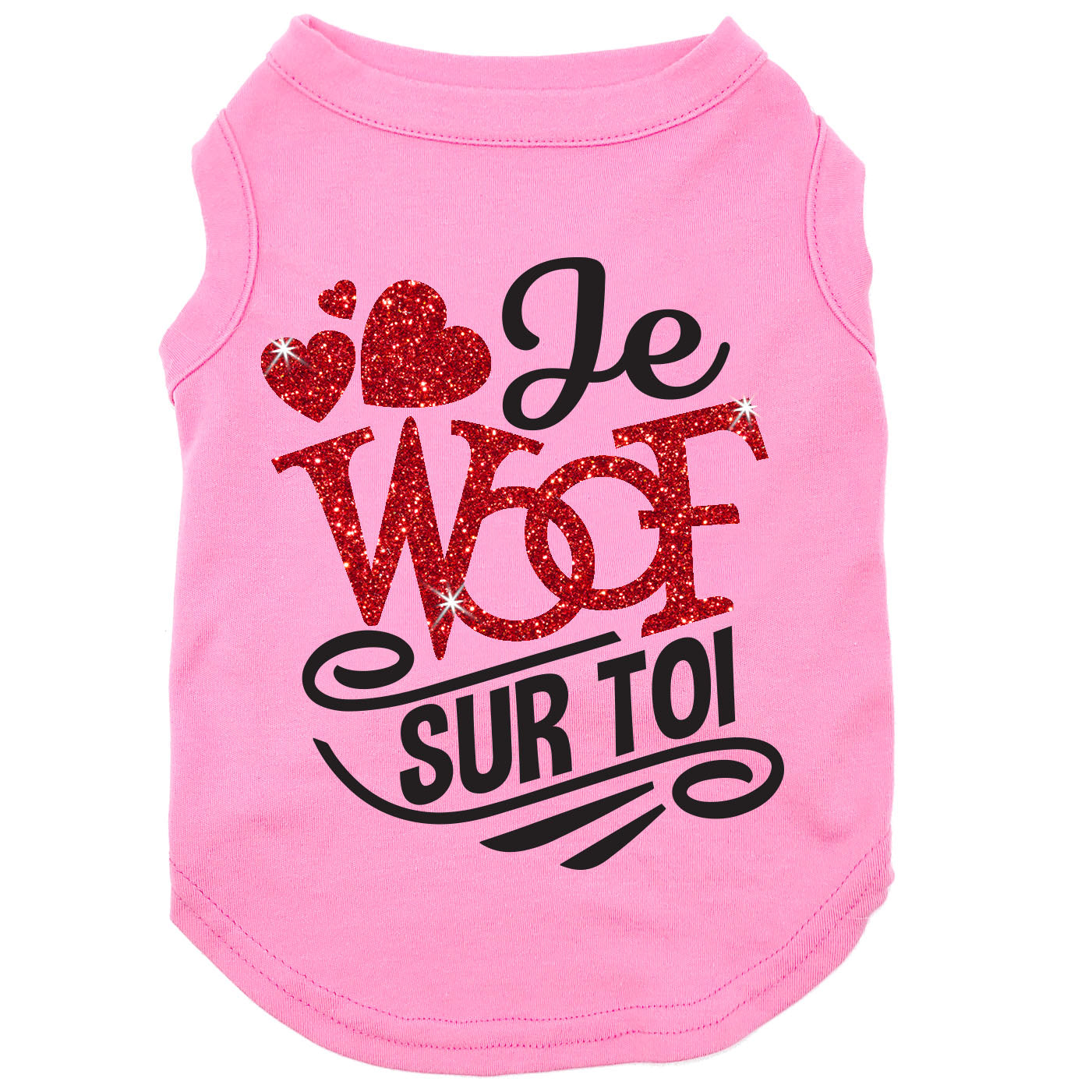 Je WOOF sur toi, t-shirt pour chien