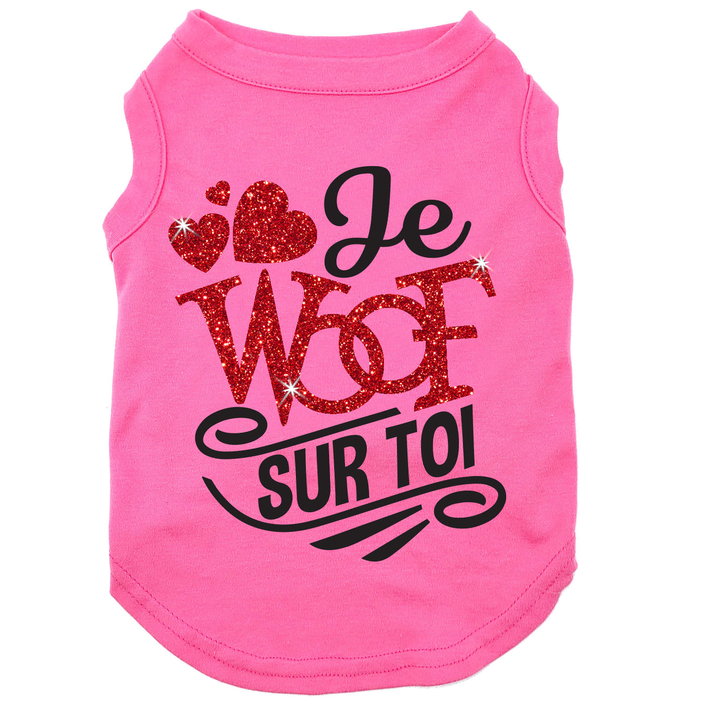 Je WOOF sur toi, t-shirt pour chien