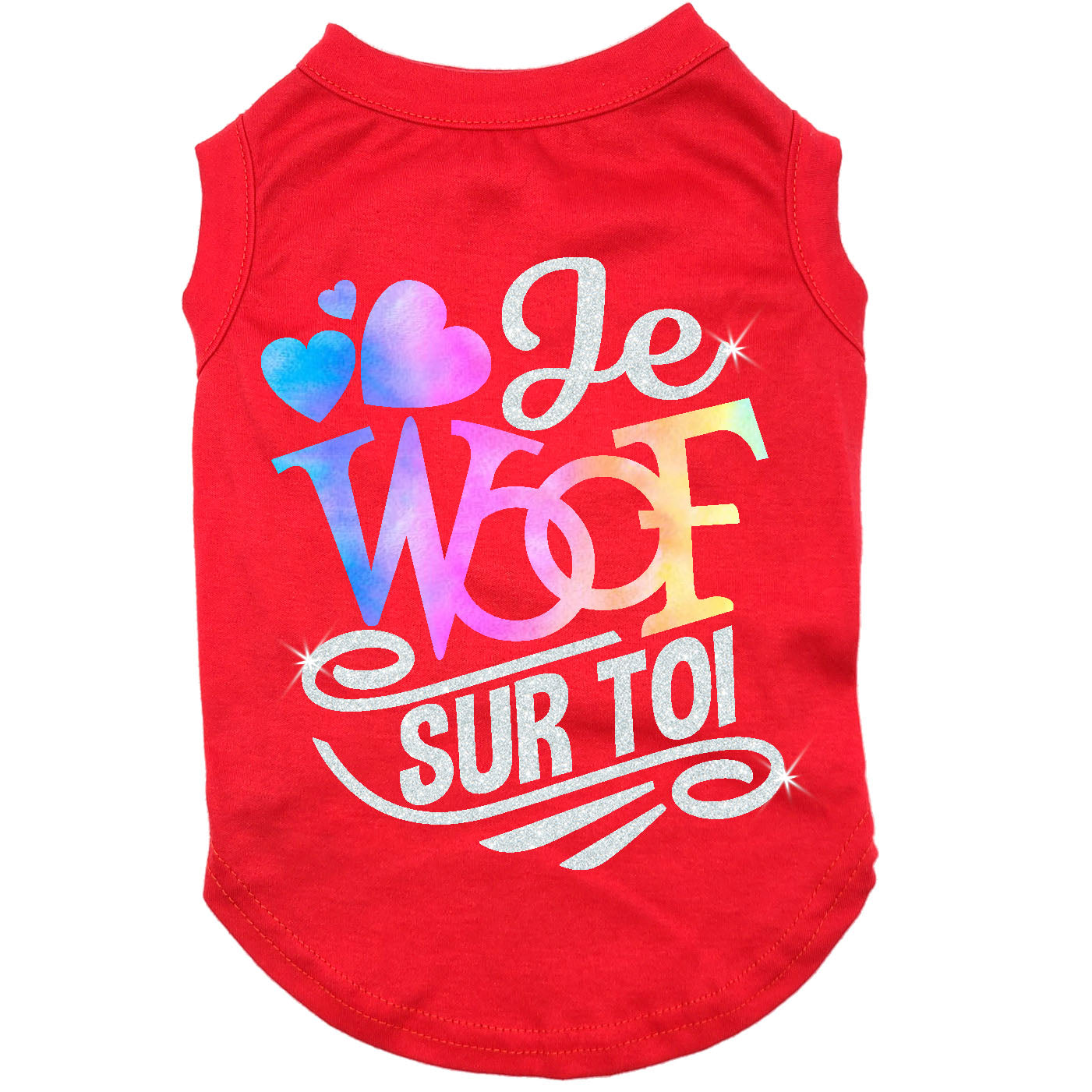 Je WOOF sur toi, t-shirt pour chien