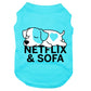Netflix et sofa, t-shirt pour chien