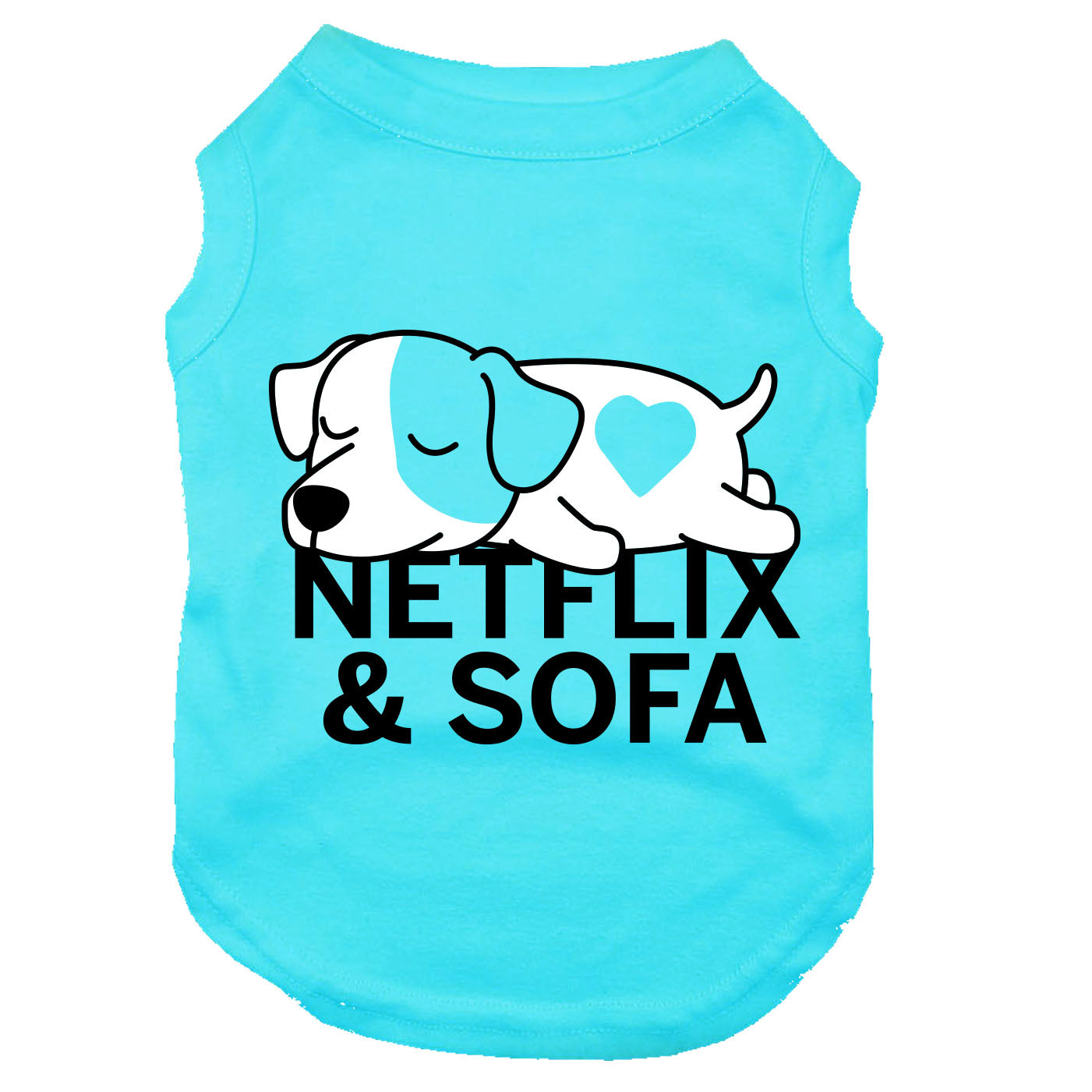 Netflix et sofa, t-shirt pour chien