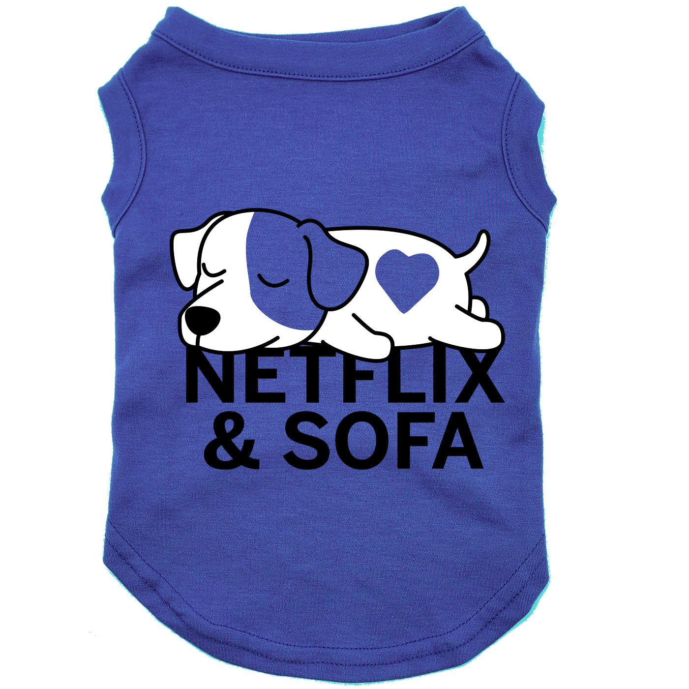 Netflix et sofa, t-shirt pour chien