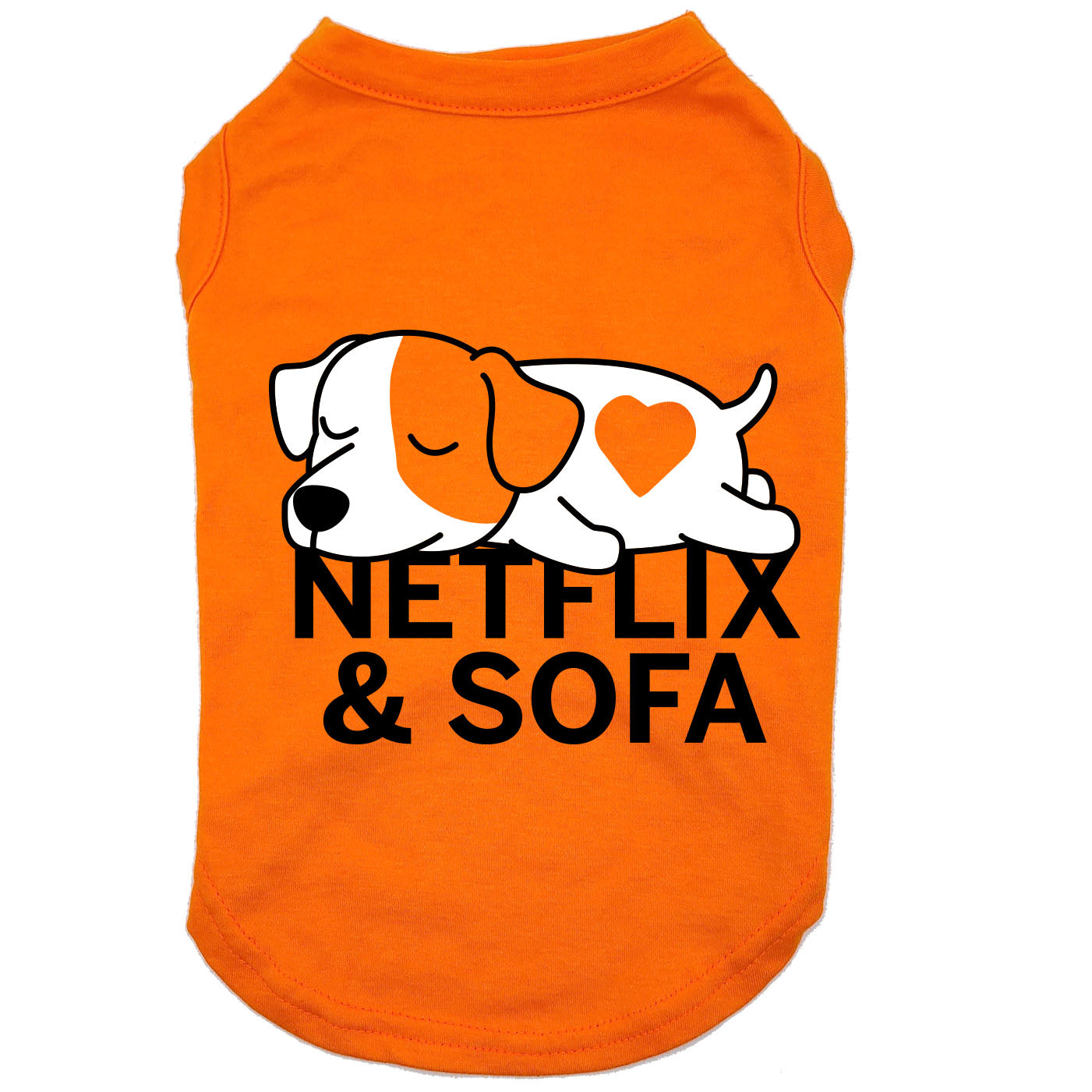 Netflix et sofa, t-shirt pour chien